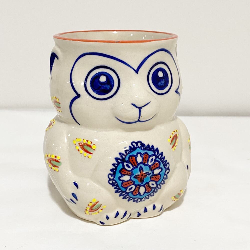 Yokohama Studio Hand Painted Teddy Bear Coffee Tea Beverage Mug ceramic pottery